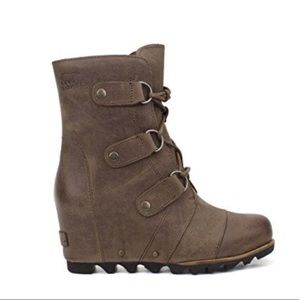 Sorel Joan of Arctic lace up wedge booties